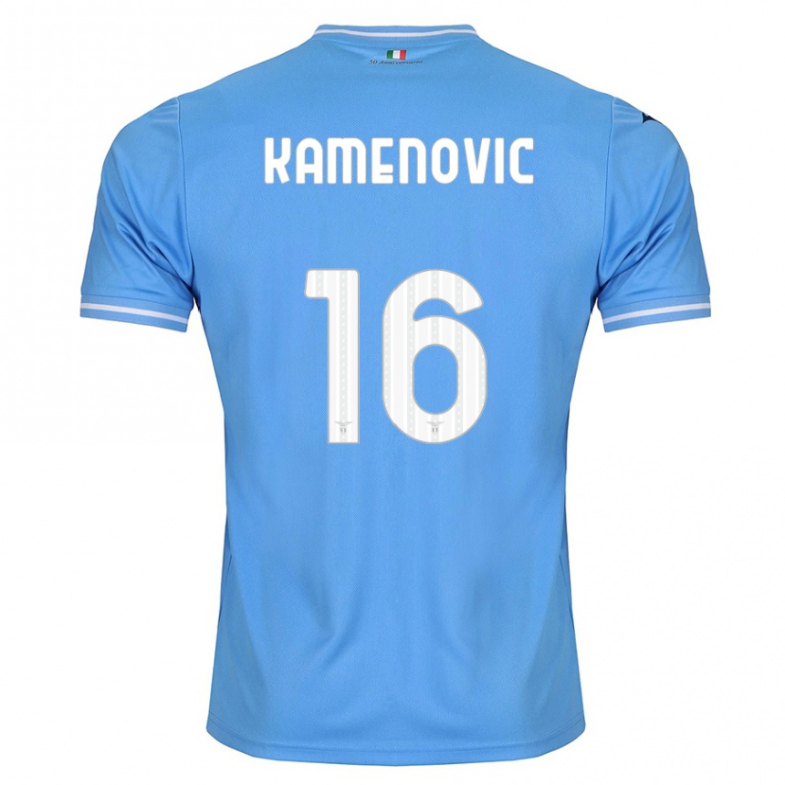 キッズフットボールディミトリイェ・カメノヴィッチ#16青ホームシャツ2023/24ジャージーユニフォーム