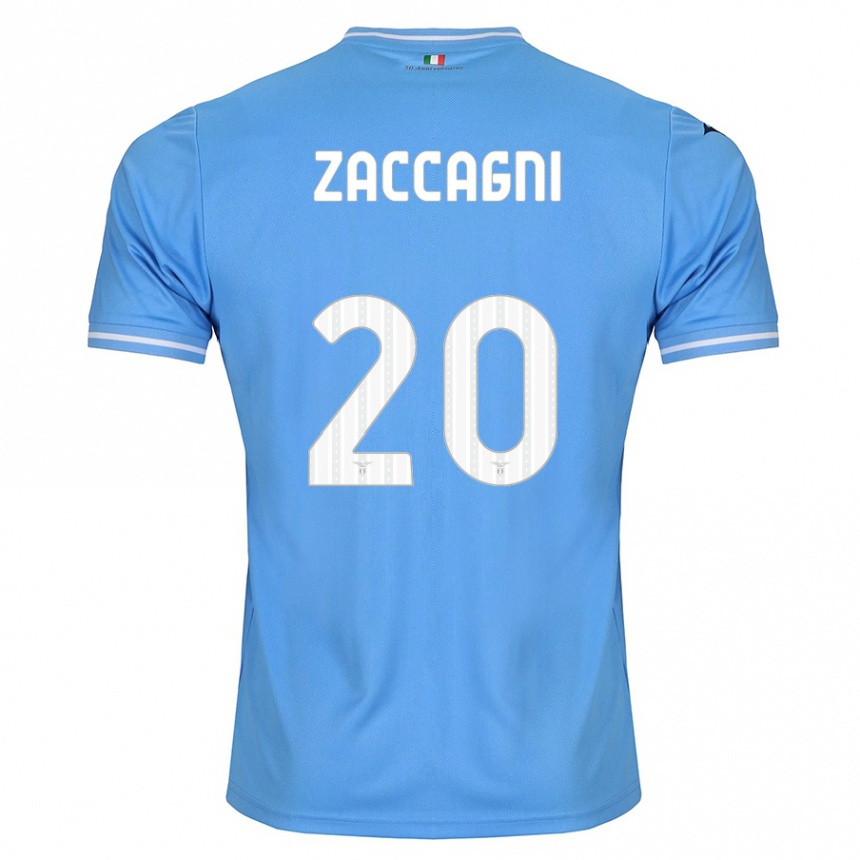 キッズフットボールマッティア・ザッカーニ#20青ホームシャツ2023/24ジャージーユニフォーム
