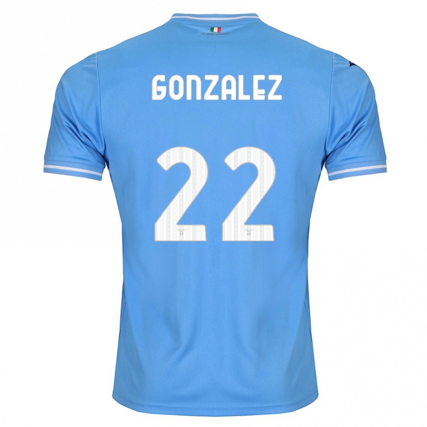 キッズフットボールディエゴ・ゴンサレス#22青ホームシャツ2023/24ジャージーユニフォーム