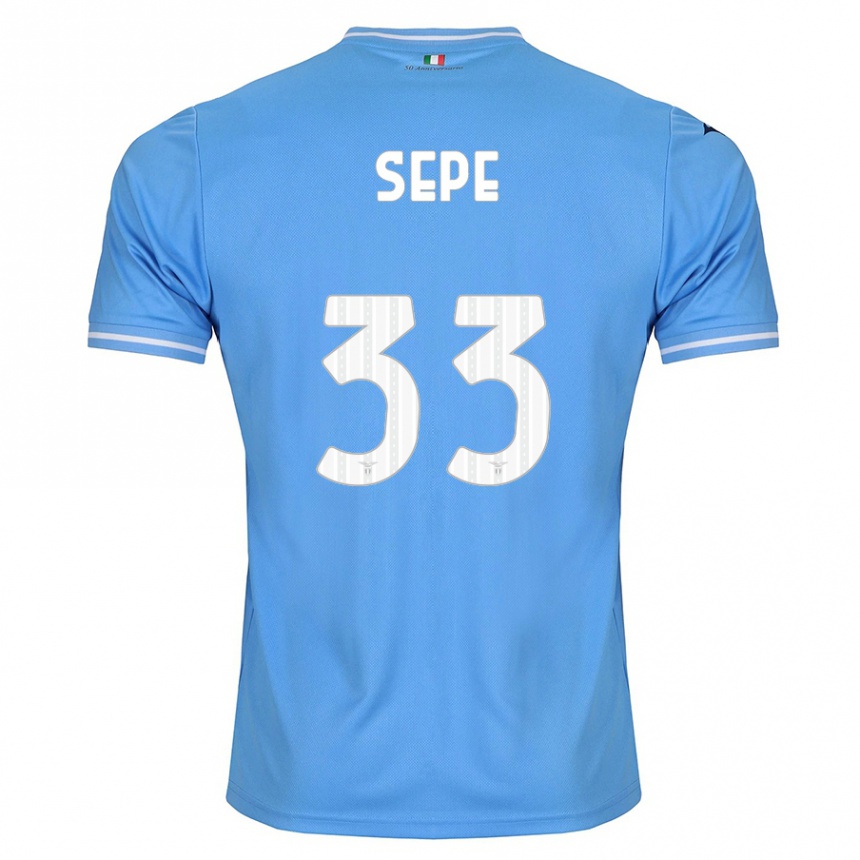 キッズフットボールルイージ・セーペ#33青ホームシャツ2023/24ジャージーユニフォーム