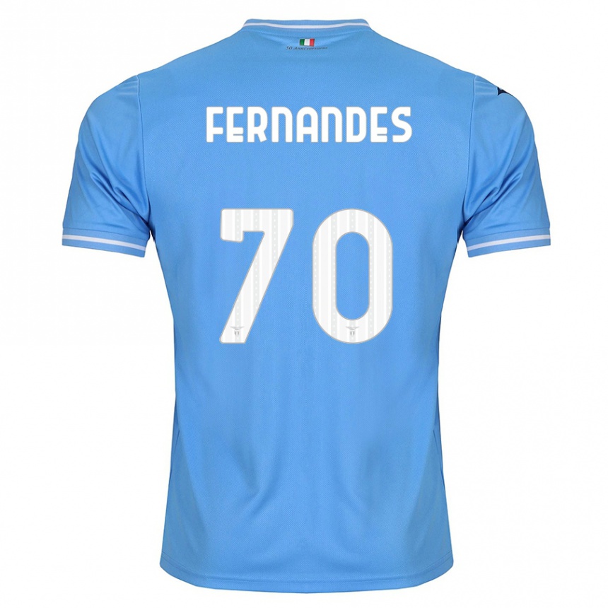 キッズフットボールサナ・フェルナンデス#70青ホームシャツ2023/24ジャージーユニフォーム