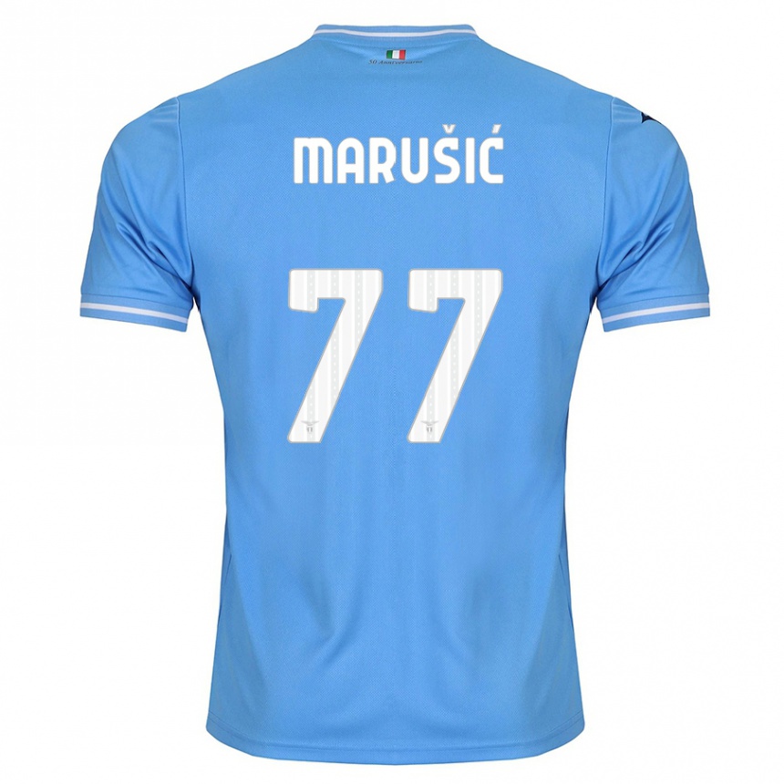キッズフットボールアダム・マルシッチ#77青ホームシャツ2023/24ジャージーユニフォーム