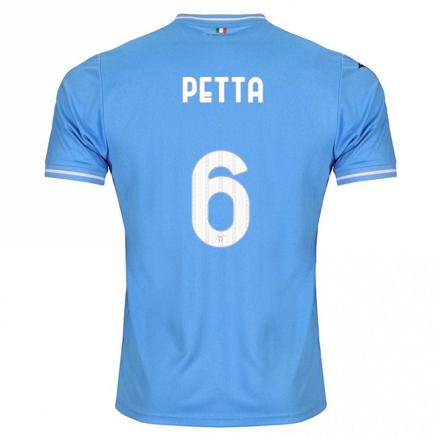 キッズフットボールアンドレア・ペッタ#6青ホームシャツ2023/24ジャージーユニフォーム