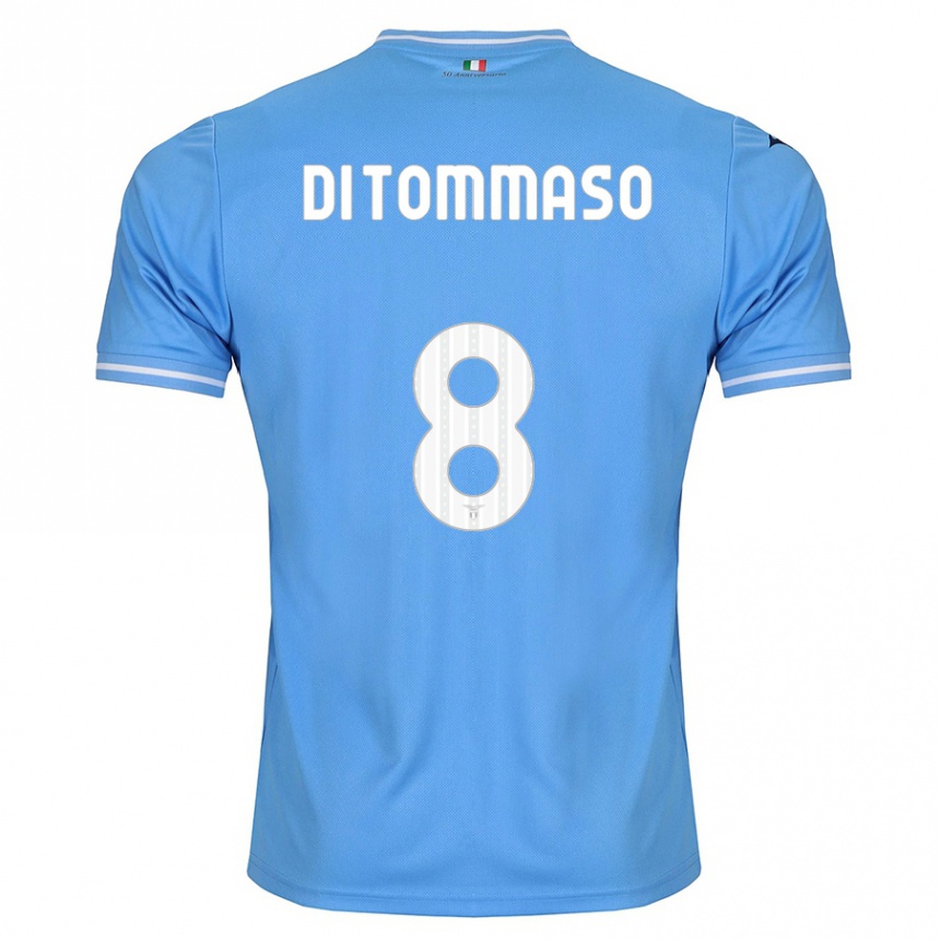 キッズフットボールレオナルド・ディ・トンマーゾ#8青ホームシャツ2023/24ジャージーユニフォーム