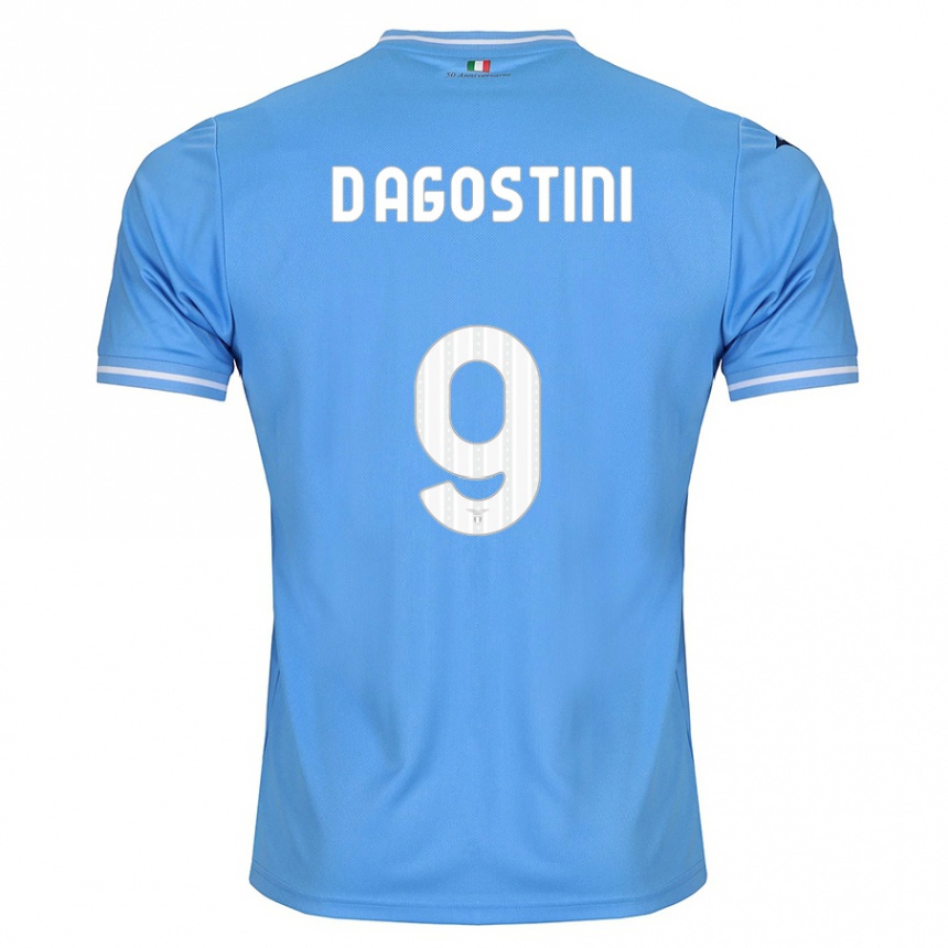 キッズフットボールロレンツォ・ダゴスティーニ#9青ホームシャツ2023/24ジャージーユニフォーム