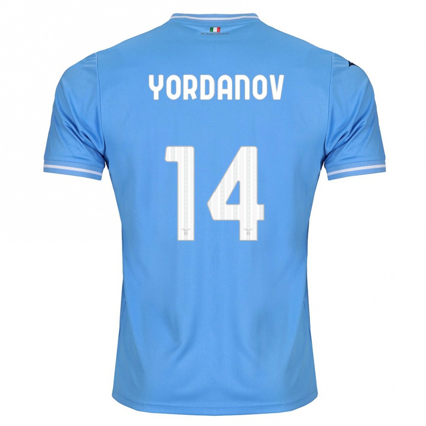 キッズフットボールダミアン・イワノフ・ヨルダノフ#14青ホームシャツ2023/24ジャージーユニフォーム