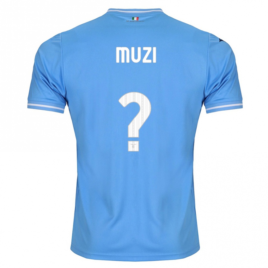 キッズフットボールピエトロ・ムジ#0青ホームシャツ2023/24ジャージーユニフォーム