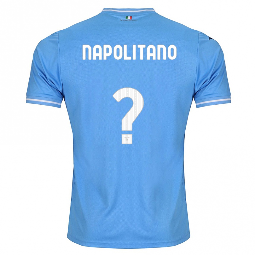 キッズフットボールフェデリコ・ナポリターノ#0青ホームシャツ2023/24ジャージーユニフォーム