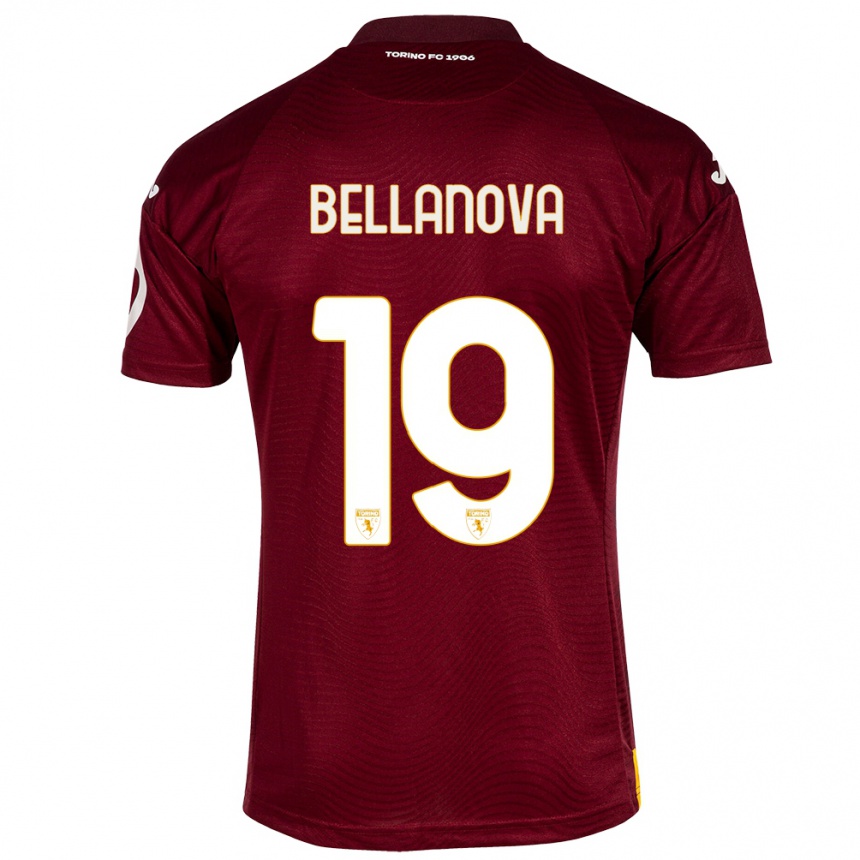 キッズフットボールラウル・ベッラノーヴァ#19暗赤色ホームシャツ2023/24ジャージーユニフォーム