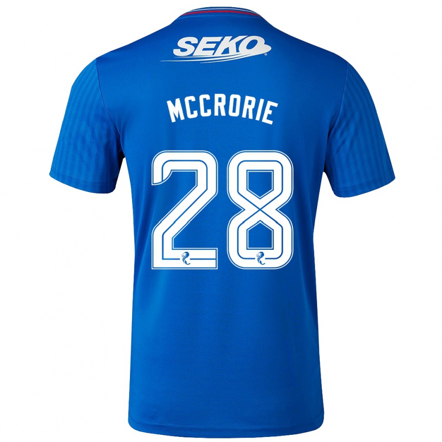 キッズフットボールロビー・マクローリー#28青ホームシャツ2023/24ジャージーユニフォーム