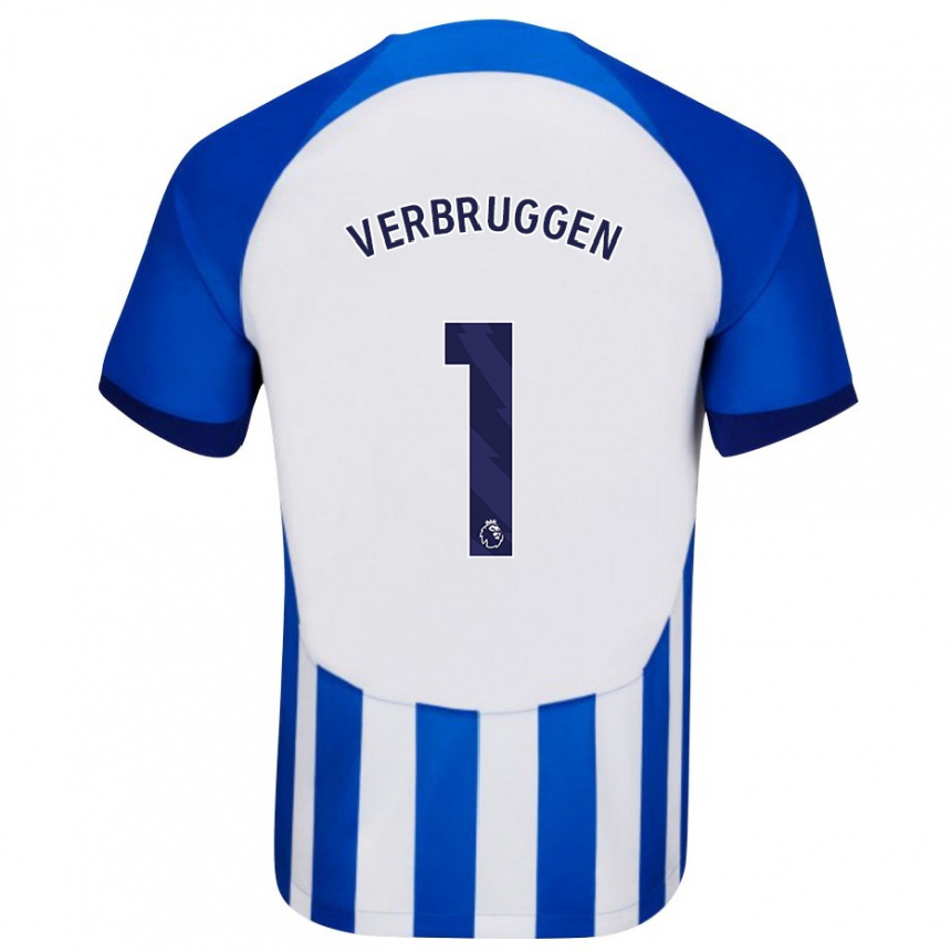 キッズフットボールバルト・フェルブルッヘン#1青ホームシャツ2023/24ジャージーユニフォーム