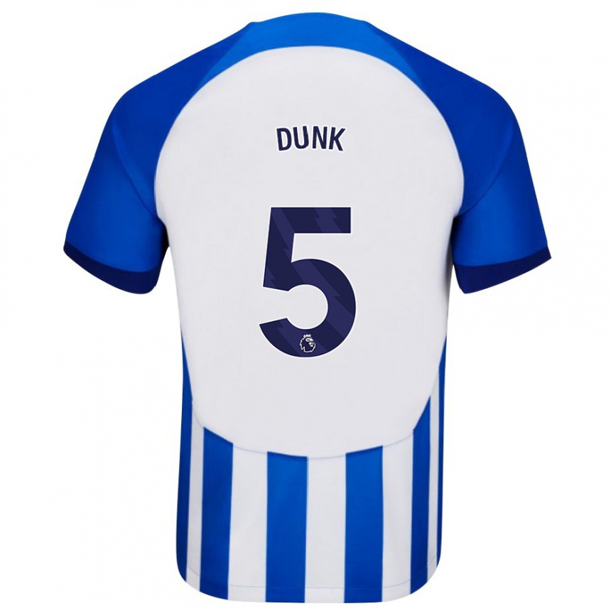 キッズフットボールルイス・ダンク#5青ホームシャツ2023/24ジャージーユニフォーム