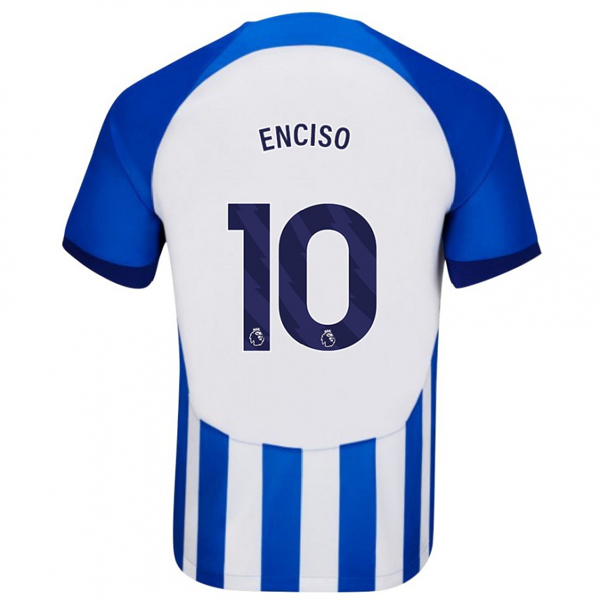 キッズフットボールフリオ・エンシソ#10青ホームシャツ2023/24ジャージーユニフォーム