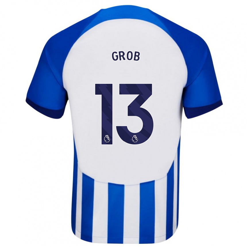 キッズフットボールパスカル・グロス#13青ホームシャツ2023/24ジャージーユニフォーム