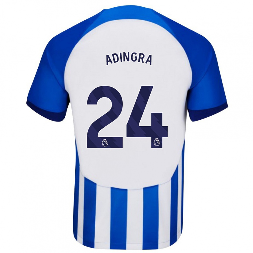 キッズフットボールシモン・アディングラ#24青ホームシャツ2023/24ジャージーユニフォーム