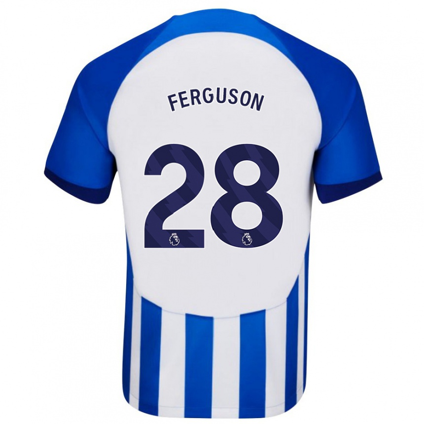 キッズフットボールエヴァン・ファーガソン#28青ホームシャツ2023/24ジャージーユニフォーム
