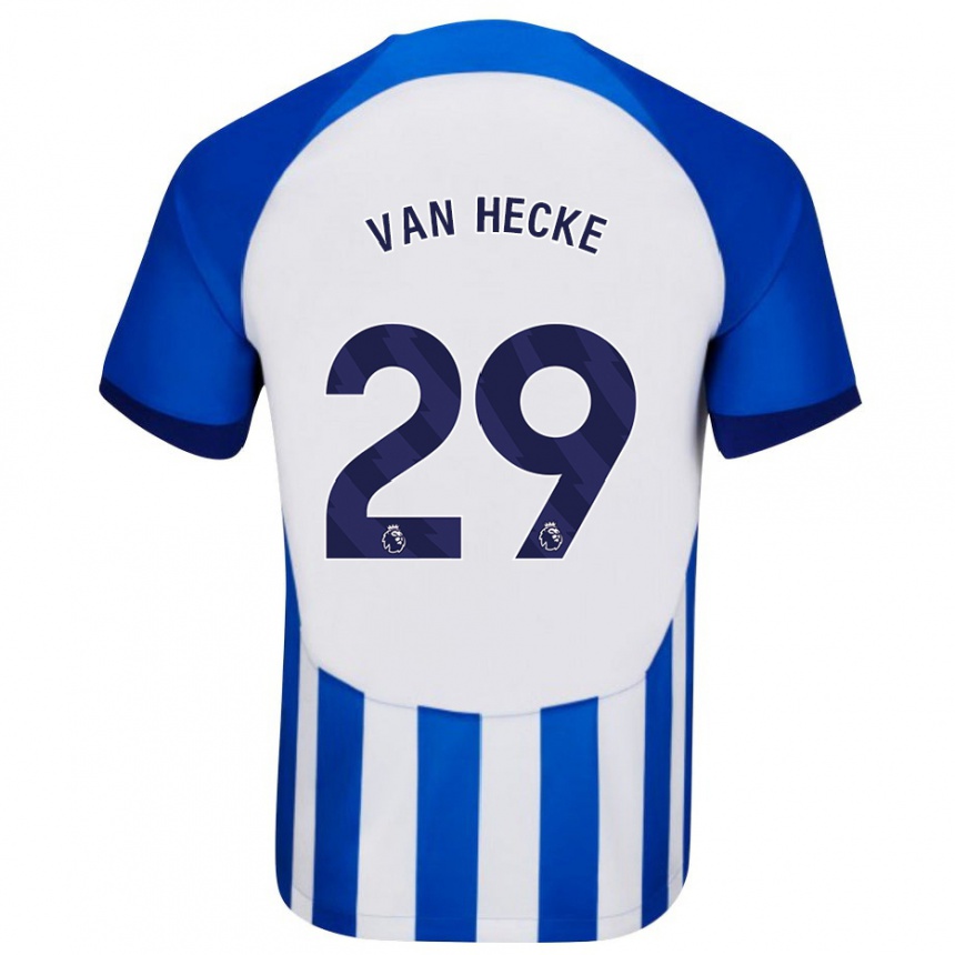 キッズフットボールヤン・ポール・ファン・ヘッケ#29青ホームシャツ2023/24ジャージーユニフォーム
