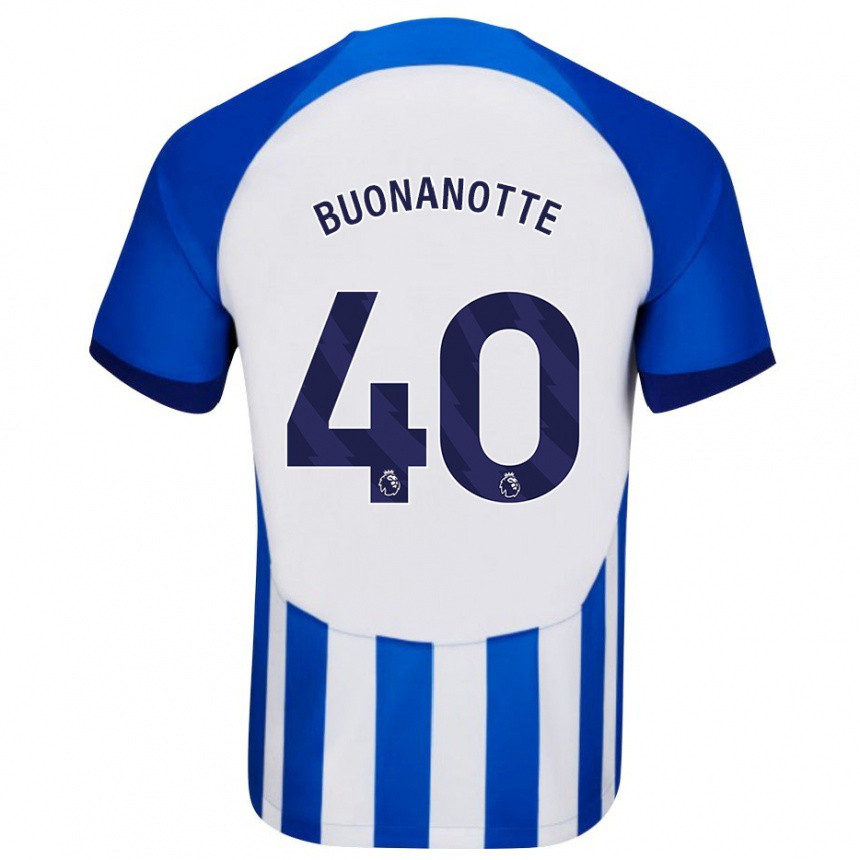 キッズフットボールファクンド・ブオナノッテ#40青ホームシャツ2023/24ジャージーユニフォーム