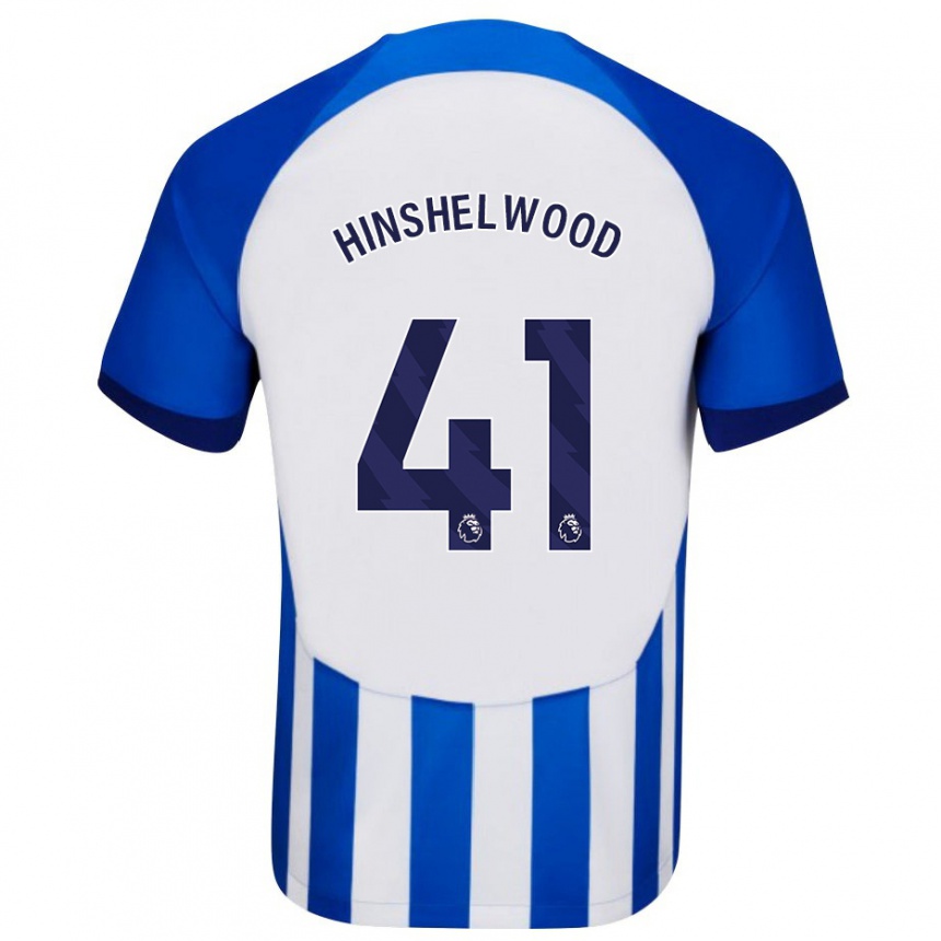 キッズフットボールジャック・ヒンシェルウッド#41青ホームシャツ2023/24ジャージーユニフォーム