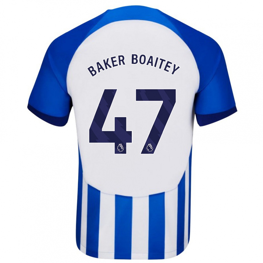キッズフットボールベニチオ・ベイカー・ボアティ#47青ホームシャツ2023/24ジャージーユニフォーム