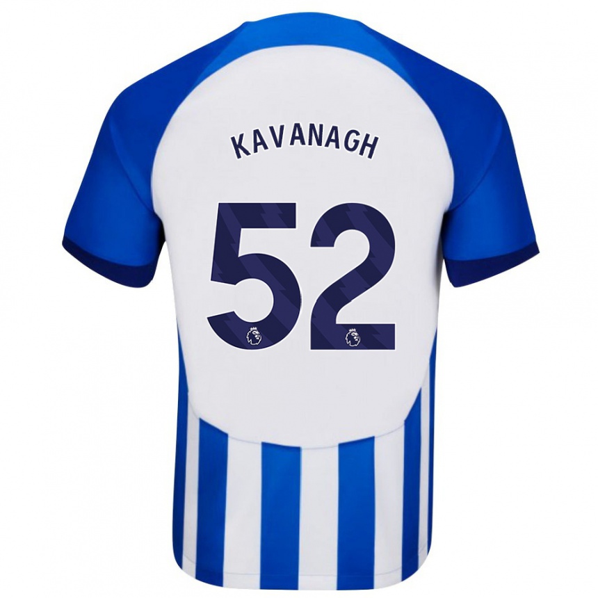 キッズフットボールリー・カヴァナ #52青ホームシャツ2023/24ジャージーユニフォーム
