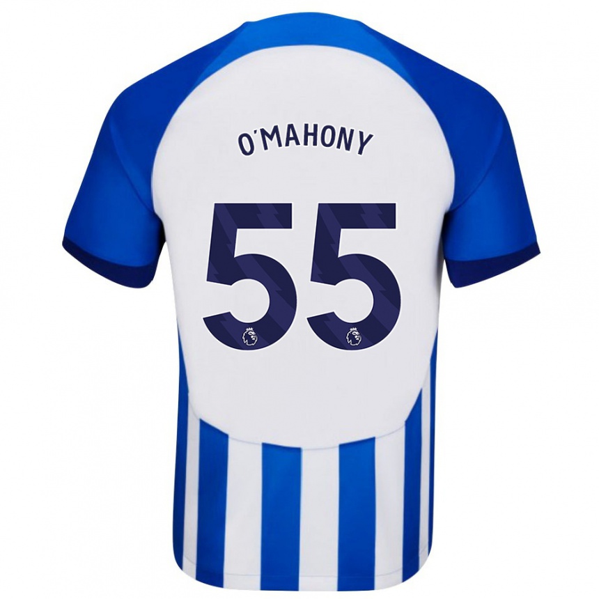 キッズフットボールマーク・オマホニー#55青ホームシャツ2023/24ジャージーユニフォーム