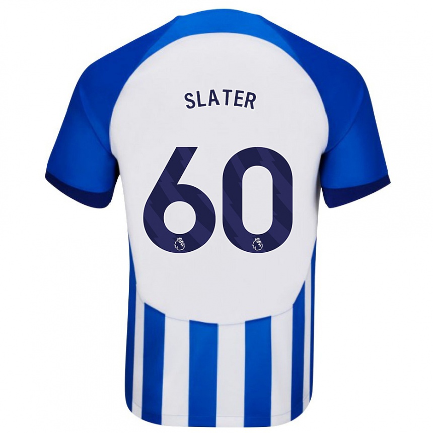 キッズフットボールジェイコブ・スレーター#60青ホームシャツ2023/24ジャージーユニフォーム