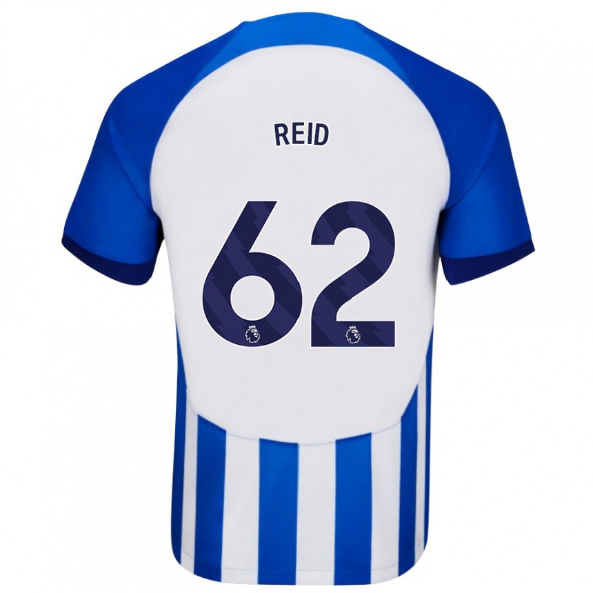 キッズフットボールトミー・リード#62青ホームシャツ2023/24ジャージーユニフォーム