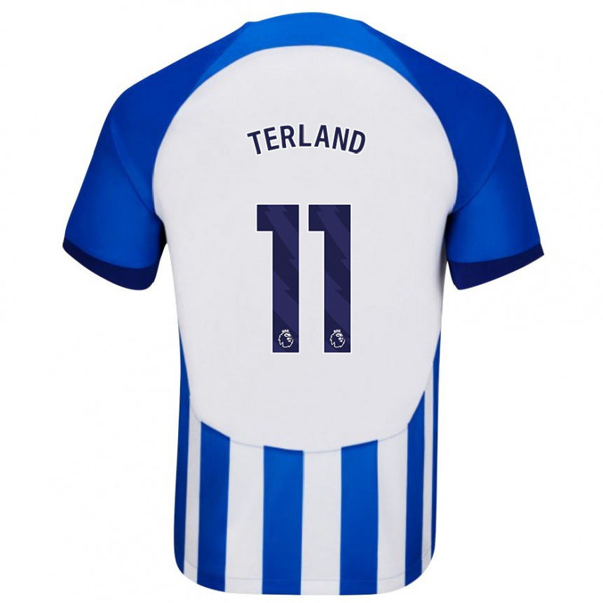 キッズフットボールエリザベート・ターランド#11青ホームシャツ2023/24ジャージーユニフォーム