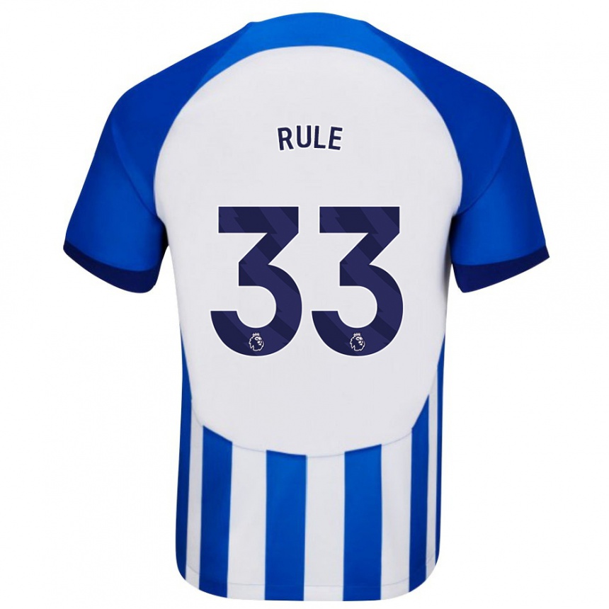 キッズフットボールシャーリーズ・ルール#33青ホームシャツ2023/24ジャージーユニフォーム