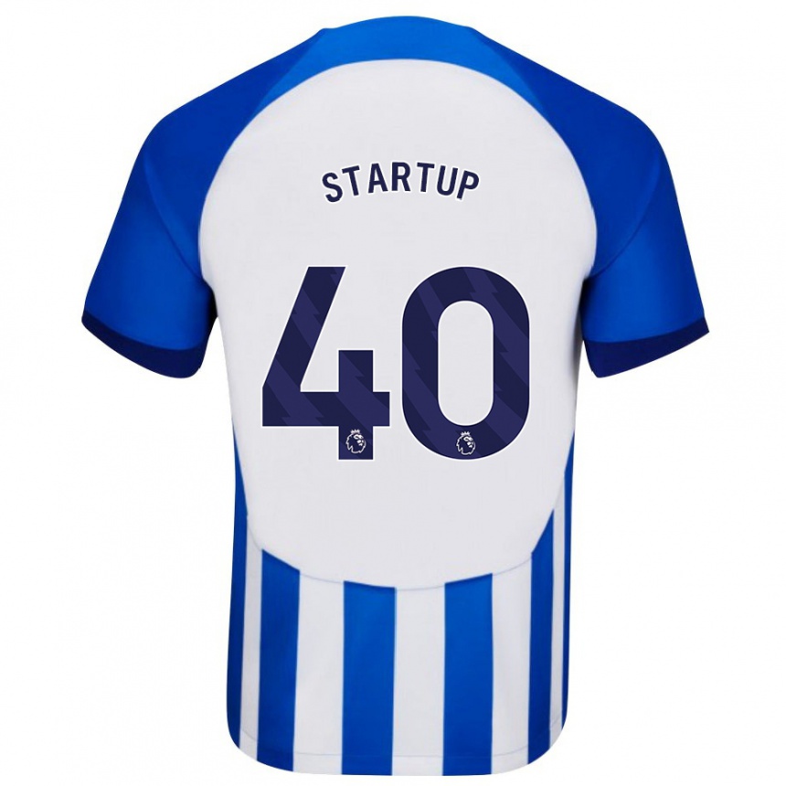 キッズフットボールケイティ・スタートアップ#40青ホームシャツ2023/24ジャージーユニフォーム