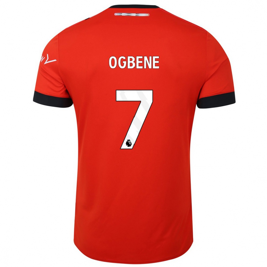 キッズフットボールチドジー・オグベネ#7赤ホームシャツ2023/24ジャージーユニフォーム