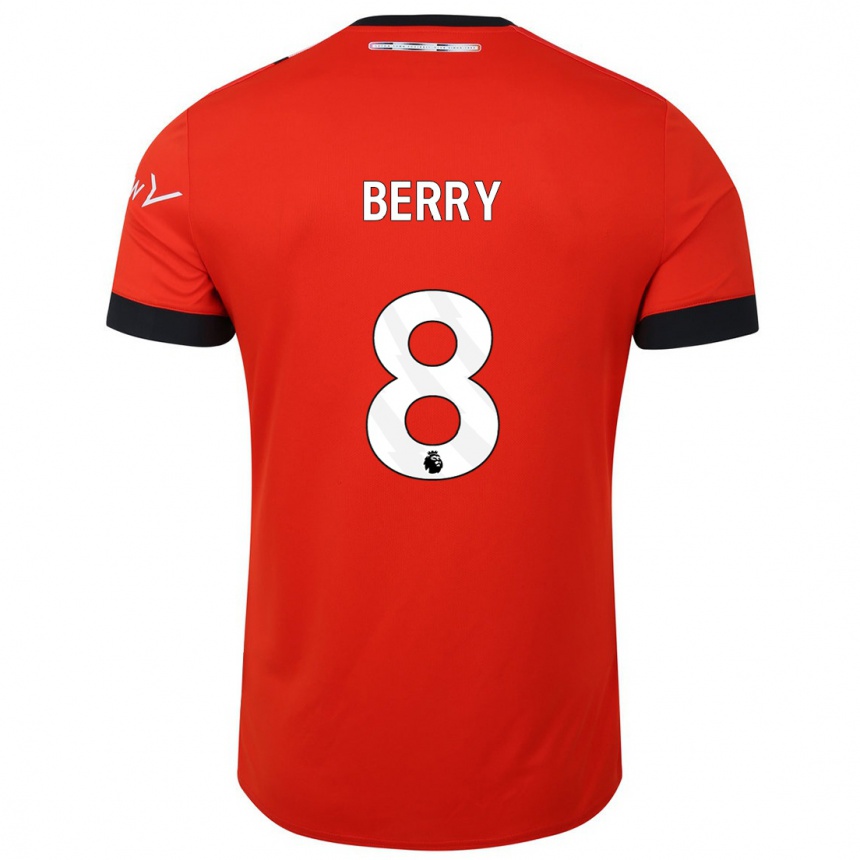 キッズフットボールルーク・ベリー#8赤ホームシャツ2023/24ジャージーユニフォーム