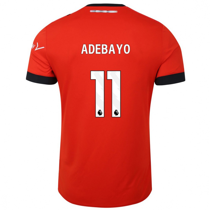 キッズフットボールイライジャ・アデバヨ#11赤ホームシャツ2023/24ジャージーユニフォーム
