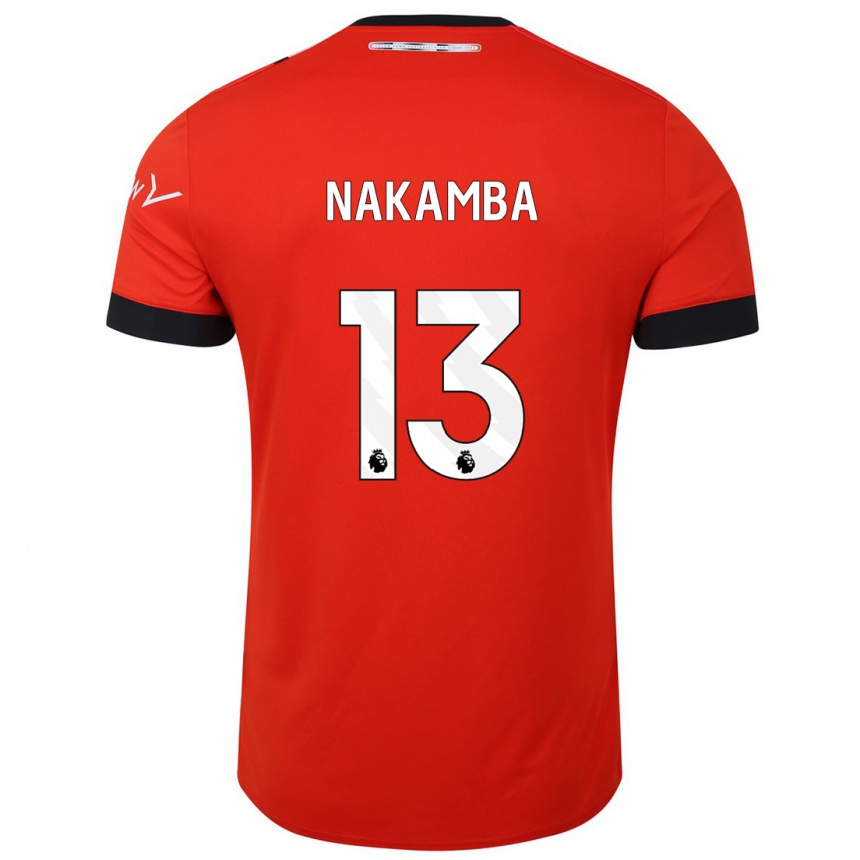 キッズフットボールマーヴェラス・ナカンバ#13赤ホームシャツ2023/24ジャージーユニフォーム