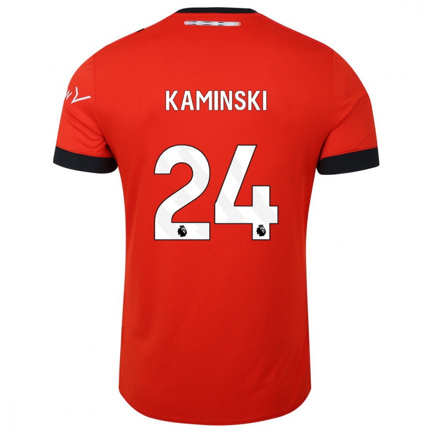 キッズフットボールトーマス・カミンスキ#24赤ホームシャツ2023/24ジャージーユニフォーム