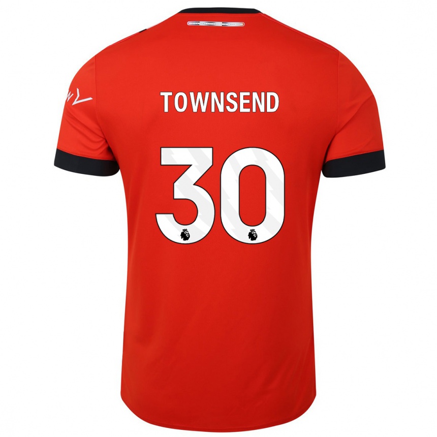 キッズフットボールアンドロス・タウンゼント#30赤ホームシャツ2023/24ジャージーユニフォーム
