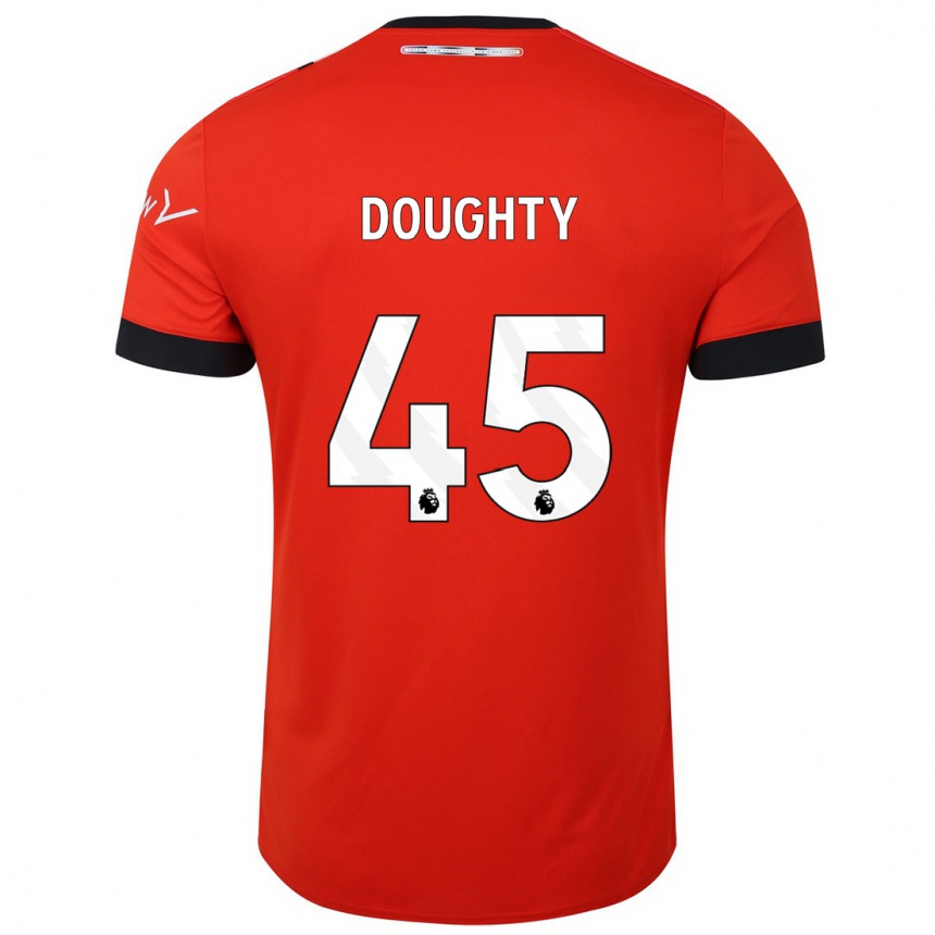 キッズフットボールアルフィ・ダウティー#45赤ホームシャツ2023/24ジャージーユニフォーム