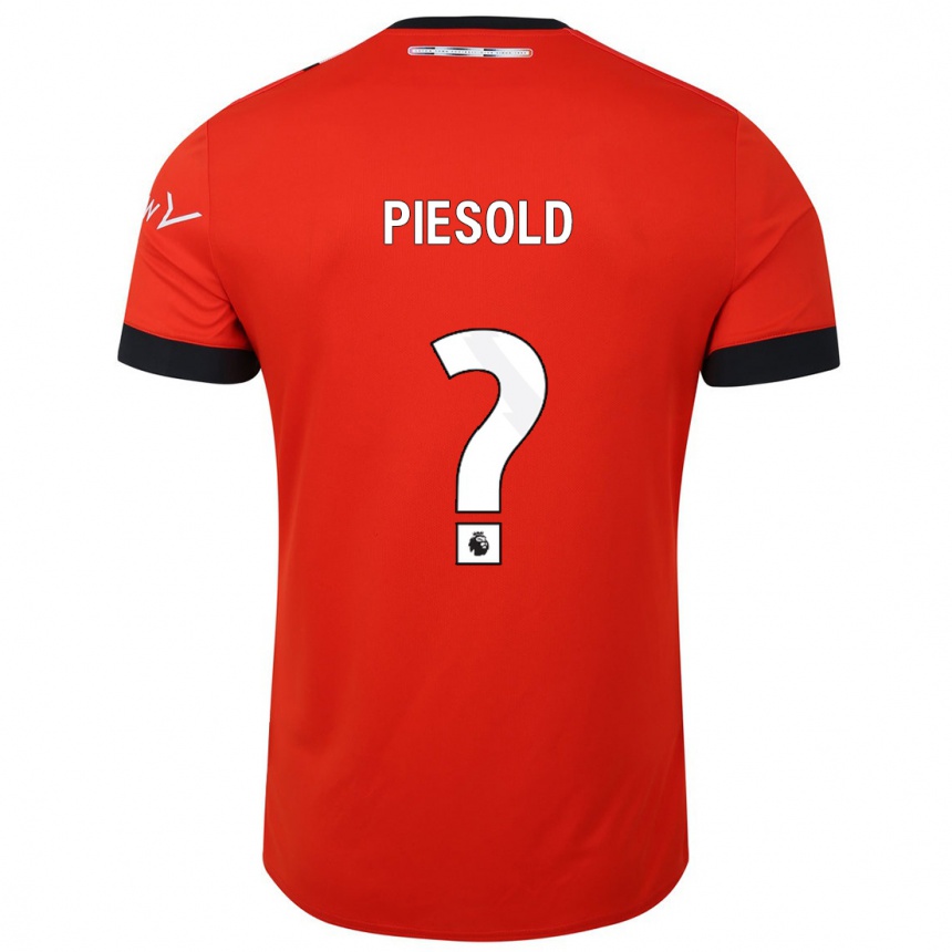 キッズフットボールアクセル・ピーソルド#0赤ホームシャツ2023/24ジャージーユニフォーム