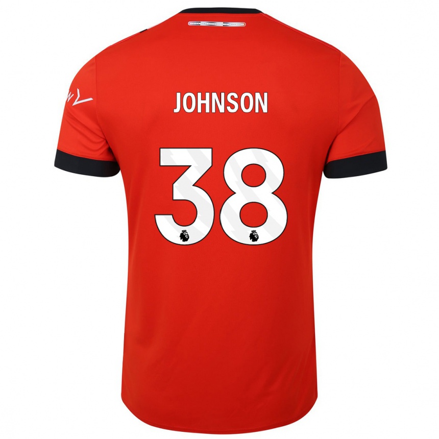 キッズフットボールジョー・ジョンソン#38赤ホームシャツ2023/24ジャージーユニフォーム