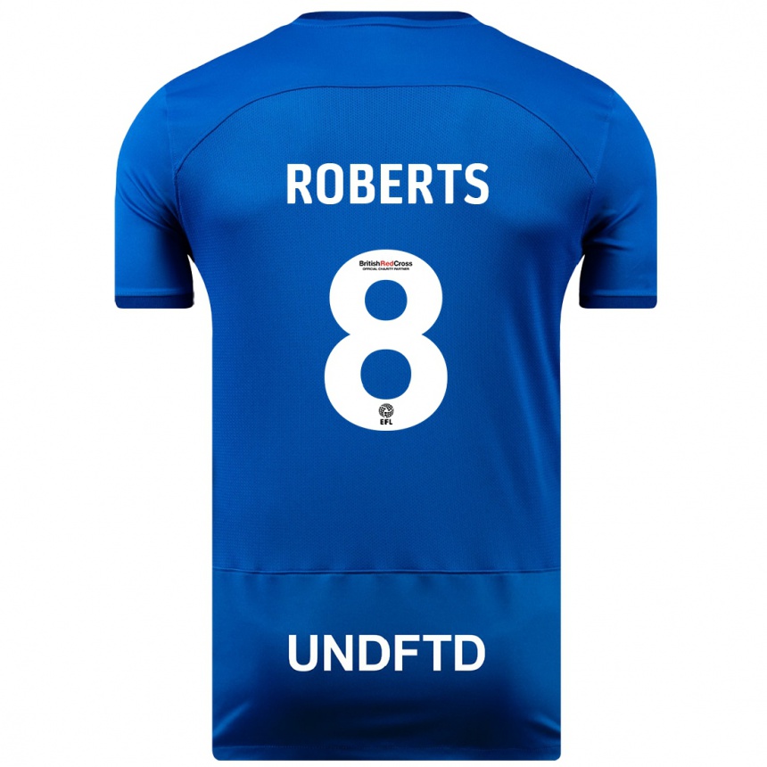 キッズフットボールタイラー・ロバーツ#8青ホームシャツ2023/24ジャージーユニフォーム