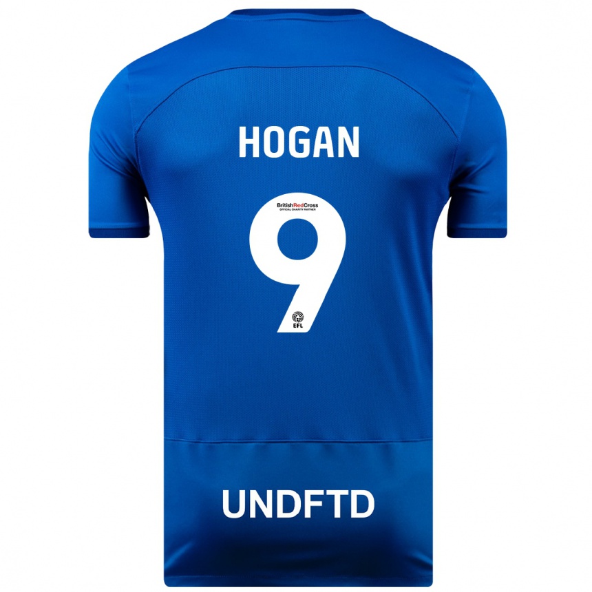 キッズフットボールスコット・ホーガン#9青ホームシャツ2023/24ジャージーユニフォーム