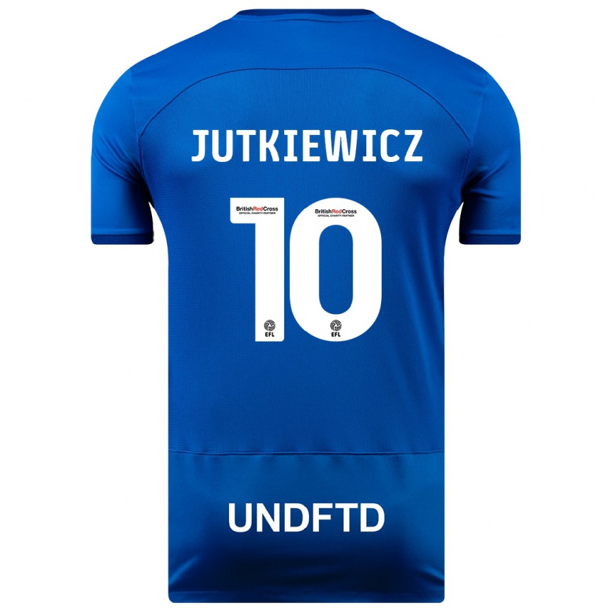 キッズフットボールルーカス・ユトキエヴィッツ#10青ホームシャツ2023/24ジャージーユニフォーム