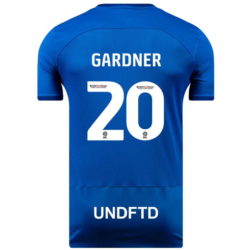キッズフットボールゲイリー・ガードナー#20青ホームシャツ2023/24ジャージーユニフォーム