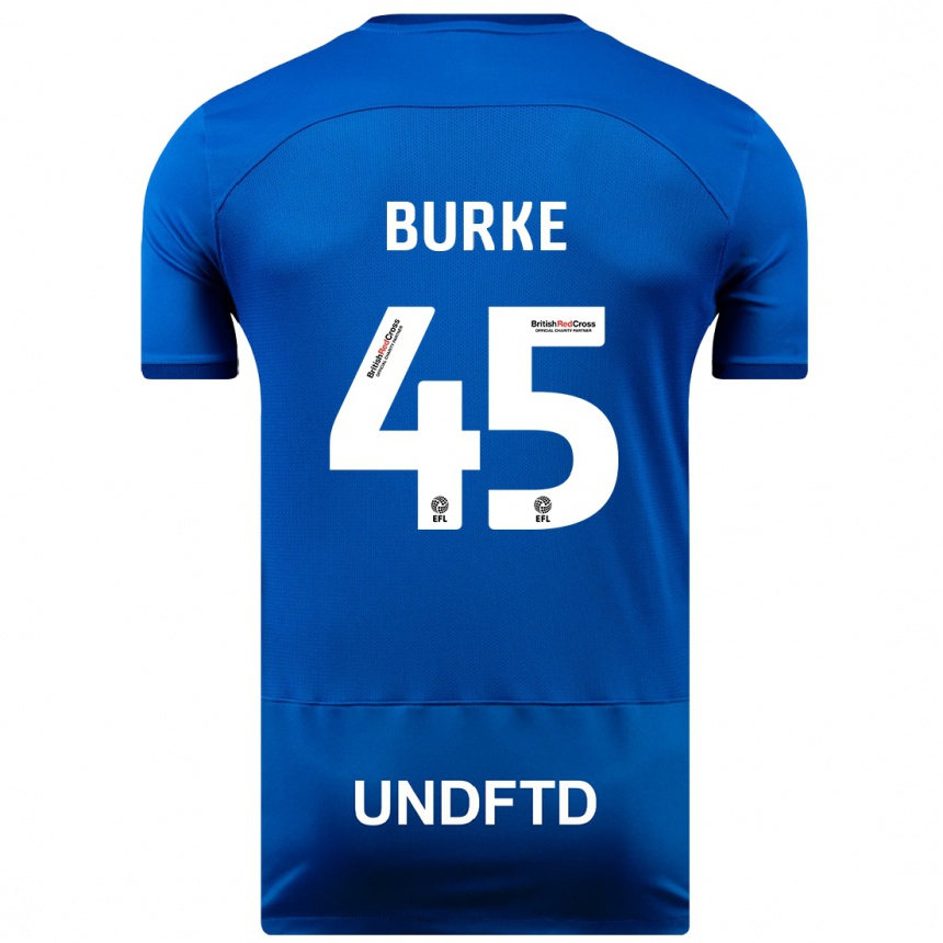 キッズフットボールオリヴァー・バーク#45青ホームシャツ2023/24ジャージーユニフォーム