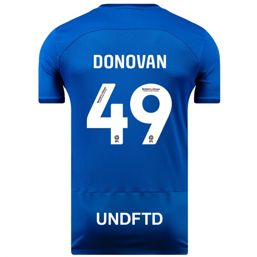 キッズフットボールロメル・ドナヴァン #49青ホームシャツ2023/24ジャージーユニフォーム