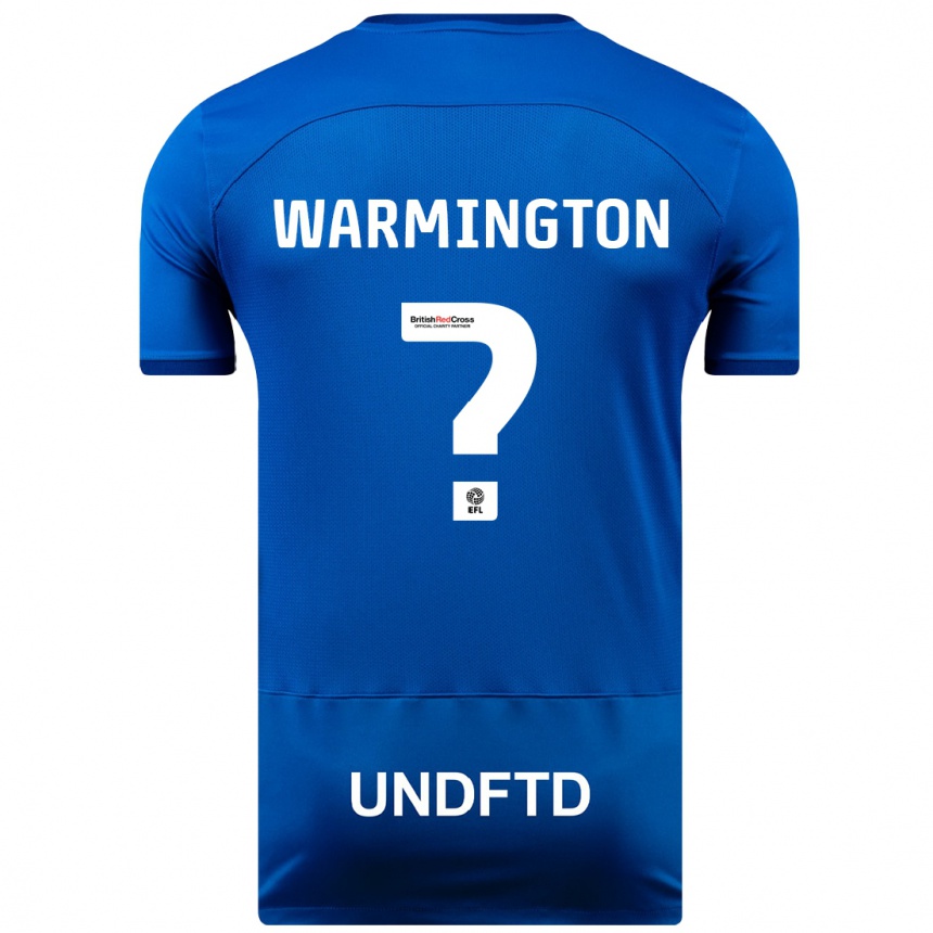 キッズフットボールタイリース・ウォーミントン#0青ホームシャツ2023/24ジャージーユニフォーム