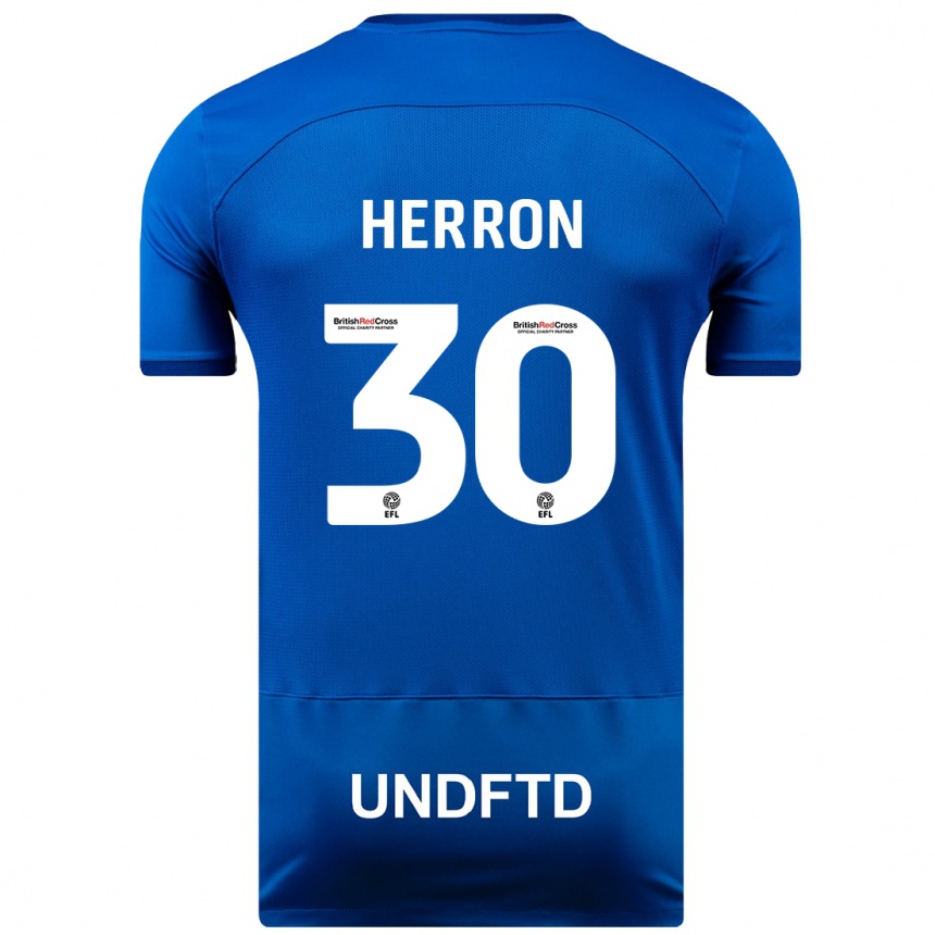 キッズフットボールネーヴェ・グレース・ヘロン#30青ホームシャツ2023/24ジャージーユニフォーム
