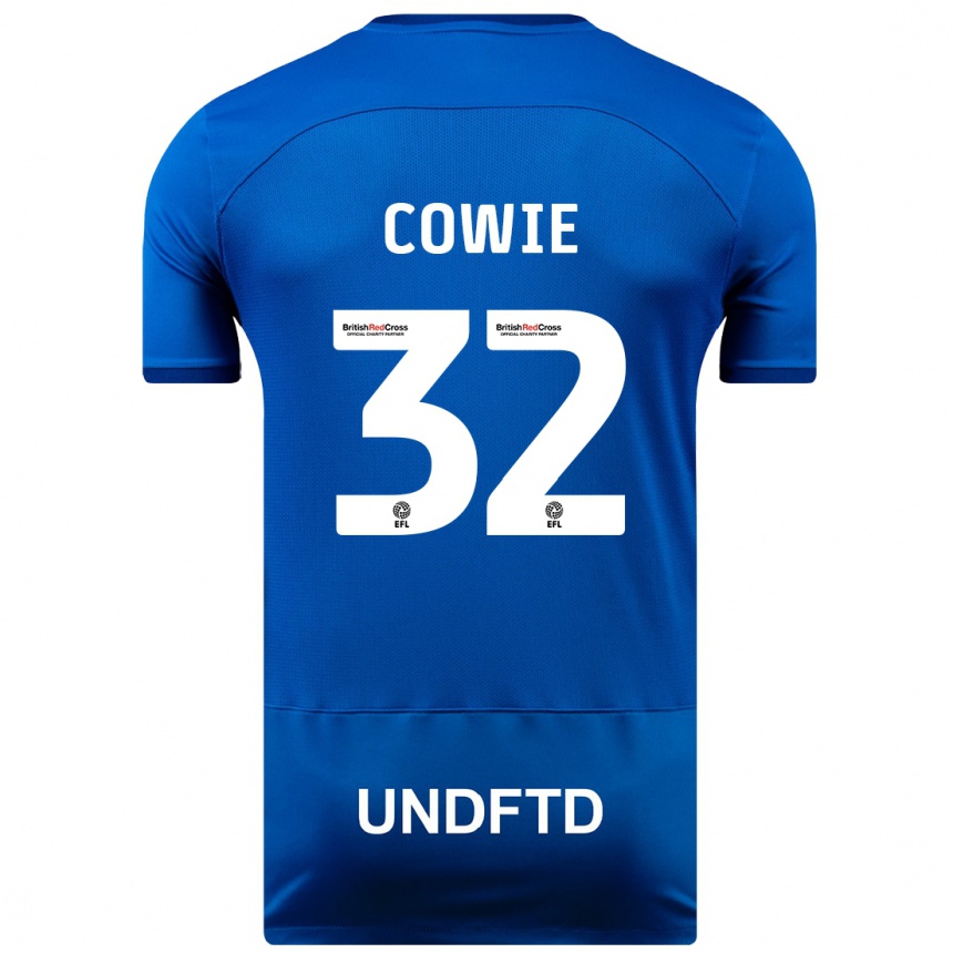 キッズフットボールアビー・カウィー#32青ホームシャツ2023/24ジャージーユニフォーム
