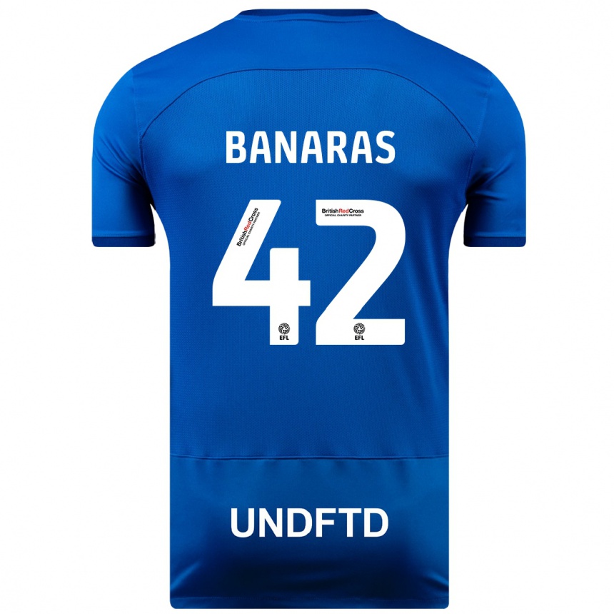 キッズフットボールレイラ・バナーラス#42青ホームシャツ2023/24ジャージーユニフォーム